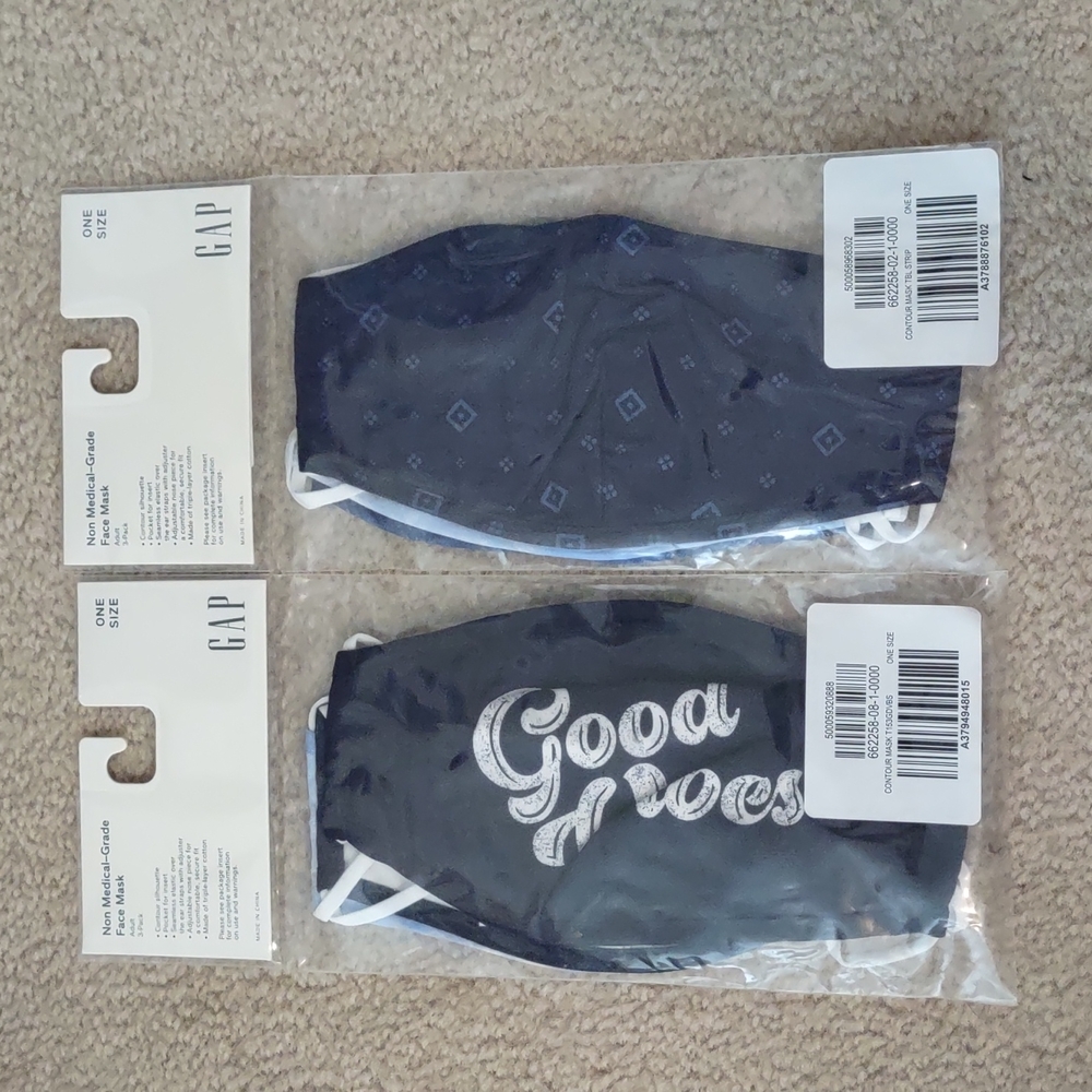 2x Gap Factory Contour 3pk Facemask